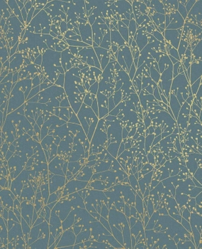 Tapeta Gypsophila Airforce Blue & Soft Gold - Clarisa Hulse Wiltshire Meadow 120384